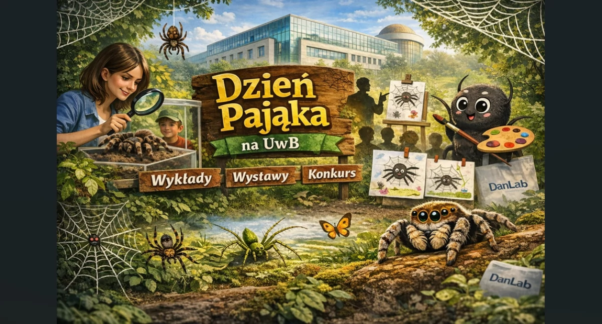 Kulturalne, Dzień Pająka Uniwersytecie Białymstoku Nauka ciekawostki spotkanie niezwykłym światem pajęczaków - zdjęcie, fotografia