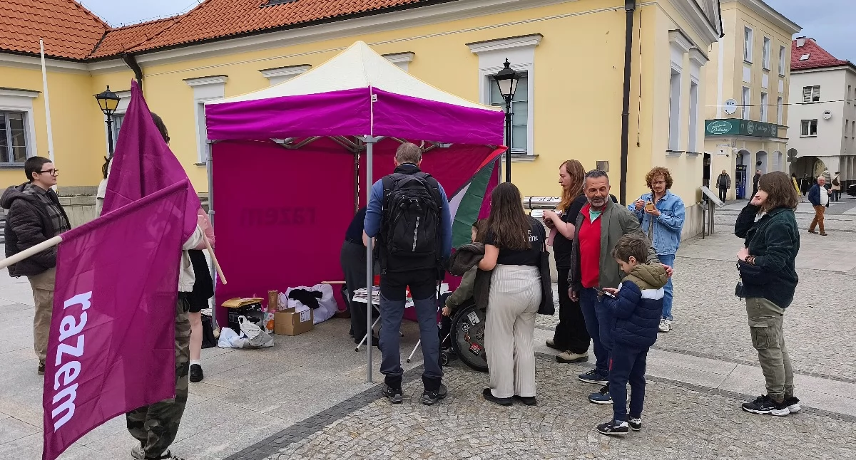 Polityka w regionie, Razem zbiera podpisy przeciwko zbrodniom Izraela zbrodnicza wojna makluba! - zdjęcie, fotografia