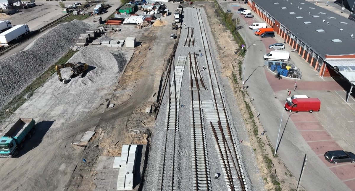 Fot. P. Mieszkowski, PKP PLK / Stacja w Łomży z lotu ptaka 