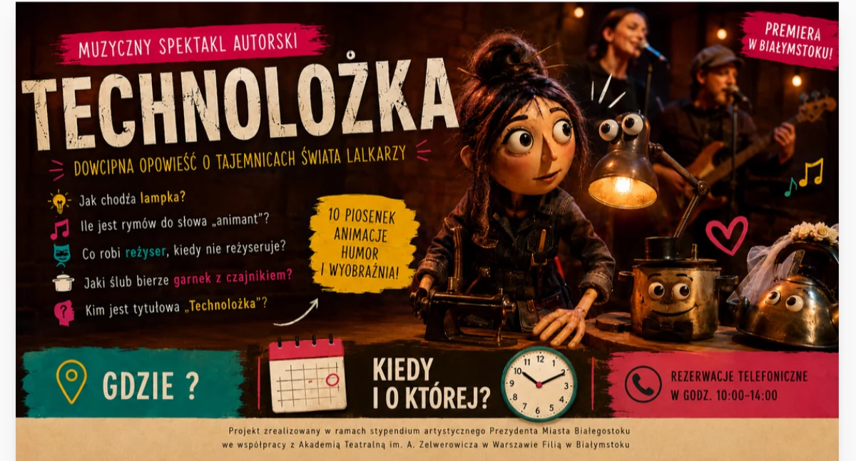 Co warto obejrzeć, „Technolożka” Białymstoku Muzyczna podróż świata lalkarzy koniec - zdjęcie, fotografia