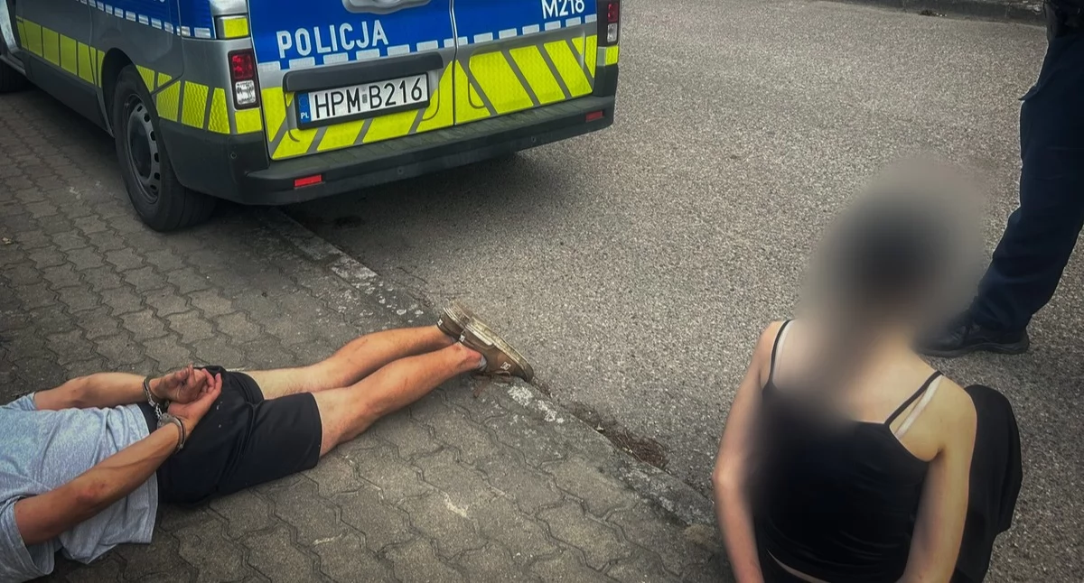 Agresywne zatrzymanie w Siemiatyczach. Poszukiwany i jego znajomi wpadli z narkotykami!