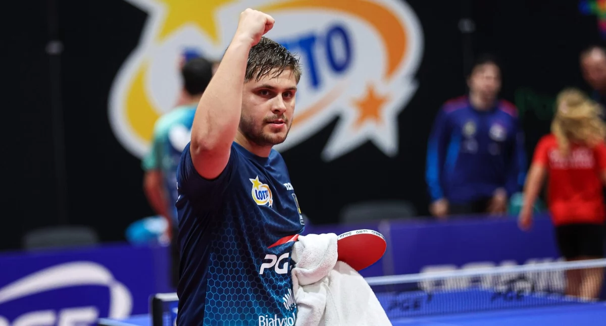 Tenis stołowy, Cenne punkty tenisistów Dojlid Superlidze - zdjęcie, fotografia