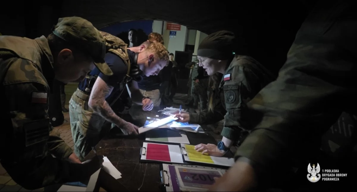 Granica, Kondycyjny sprawdzian Wizną polski Norwegian March - zdjęcie, fotografia