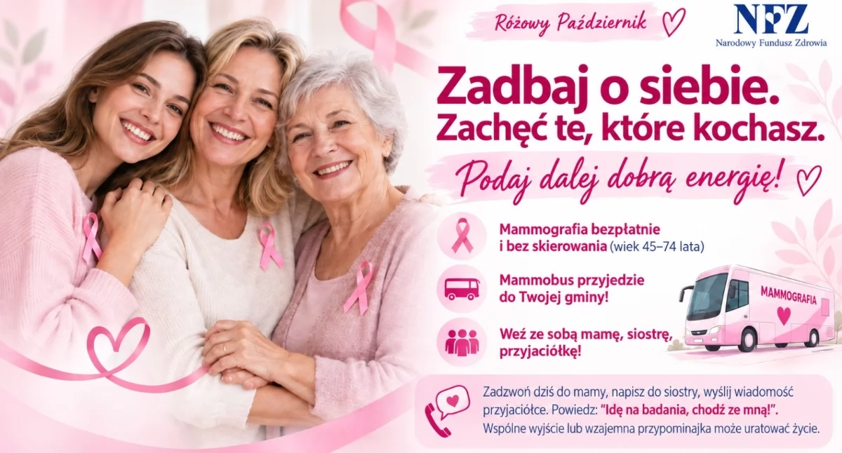 Różowy Październik na Podlasiu. Darmowe badania dla kobiet