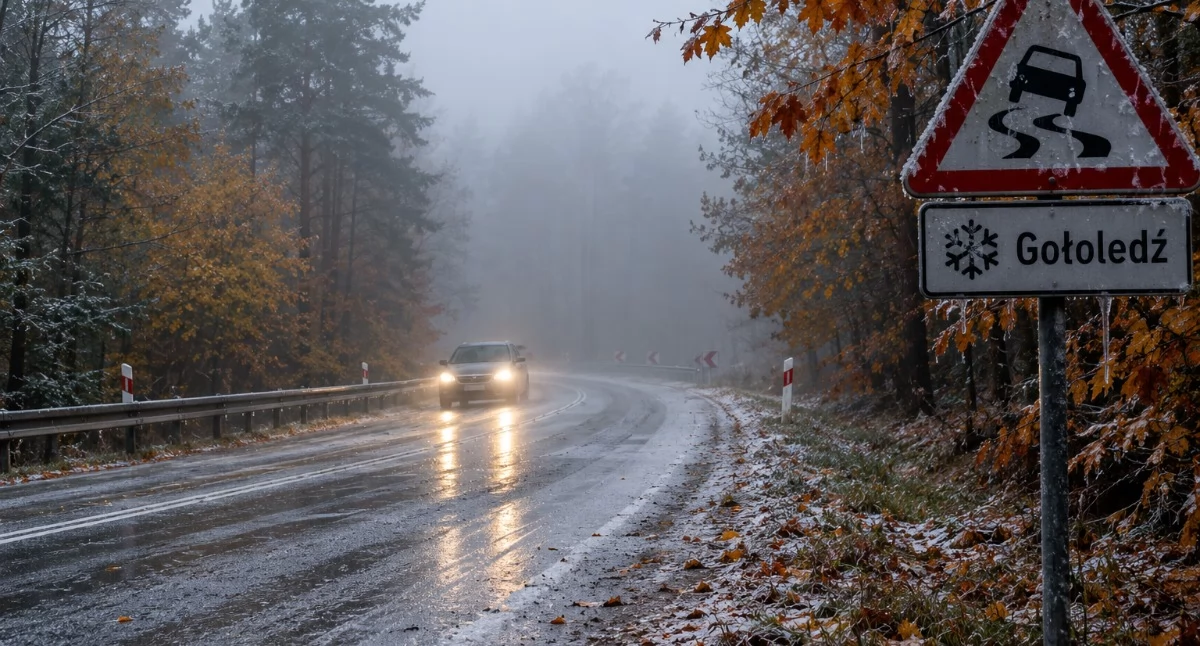 Uwaga kierowcy! Przymrozki i mgła w podlaskim!