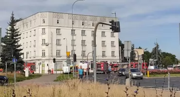 Pożar przy kościele świętego Rocha 