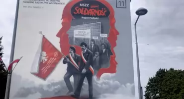 Solidarność na nowym muralu przy Alei Solidarności. Białystok miastem murali 