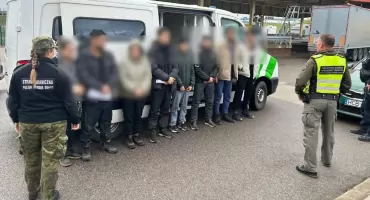 Granica polsko-litewska: 8 migrantów i 2 kurierów zatrzymanych w jeden wieczór