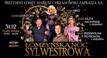 Sylwester 2025/2026 na Starym Rynku w Łomży. Muzyka, koncerty i wspólne powitanie nowego roku