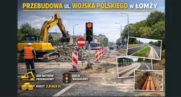Rusza przebudowa ważnego odcinka ul. Wojska Polskiego w Łomży