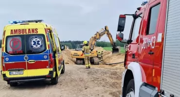Tragedia pod Łomżą. Na budowie ziemia przysypała 56-latka