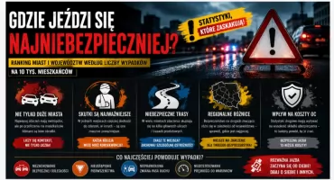 W tych miastach kierowcy mają największy problem z wypadkami i kolizjami