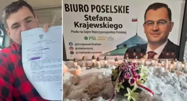 Sądowa zemsta Krajewskiego! Rolnicy karani za znicze pod biurem barona z PSL