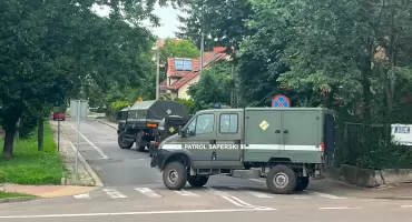 Mina przeciwpancerna w centrum Łomży! Ewakuowano policję